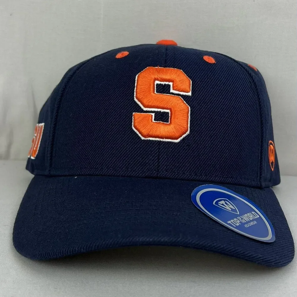TEAM SYRACUSE UNIVERSITY Blue‎ w/ Orange Logo Adjustable BASEBALL HAT CAP